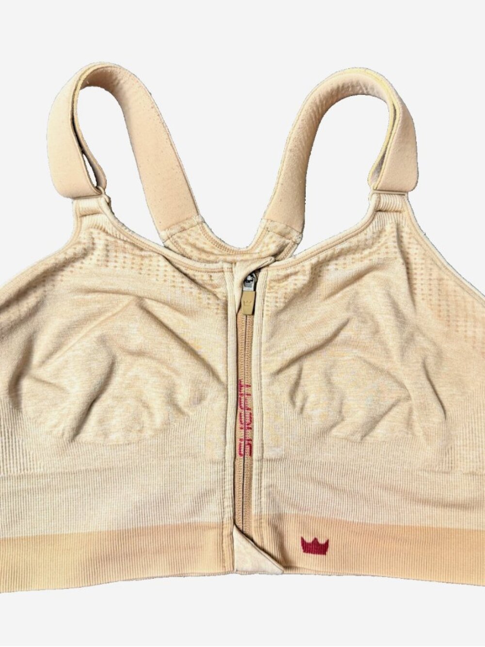 Shefit Beige Low Impact Sports Bra Women’s Stretch Comfy - 1 Luxe Size No Pads